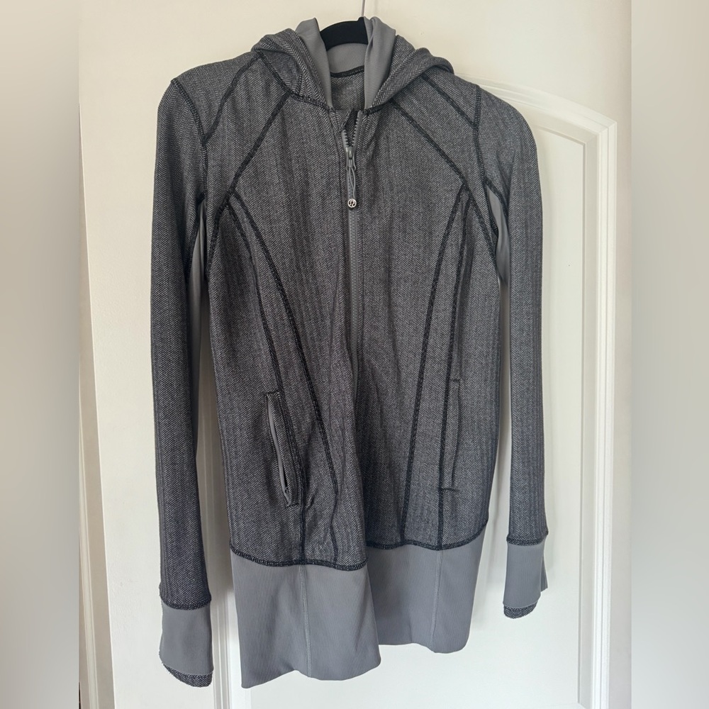 Lululemon Gray Hooded Zip-Up Jacket